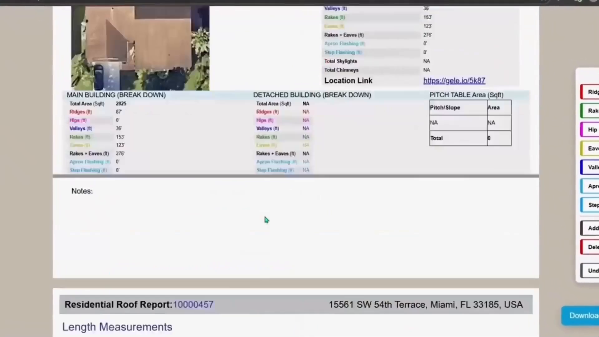 Sketch Velocity roof report screenshot
